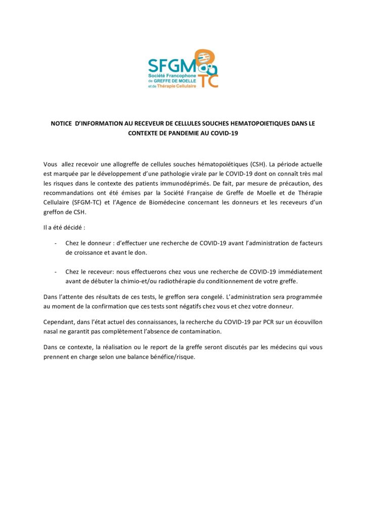 thumbnail of 13-03-2020 COVID 19 -Info-receveur cellules souches-SFGM-TC