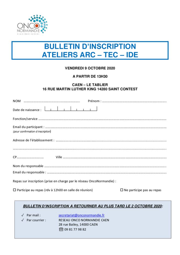 thumbnail of Bulletin d’inscription ARC TEC IDE 09.10.2020